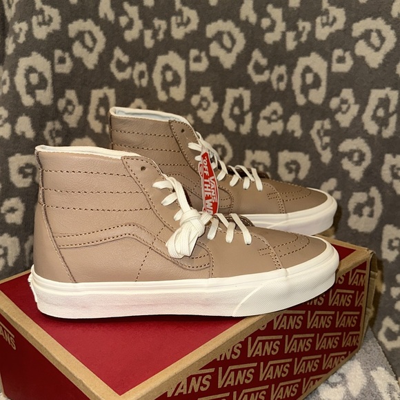 Vans Sk8-Hi Tapered Sneakers in 😍 Soft Leather 😍 Brown/Marshmallow 😍 New 🆕 - Picture 6 of 17